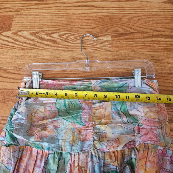 Rails Agatha Skirt Tropica Floral  Tiered Maxi Size 4 - Picture 5 of 8